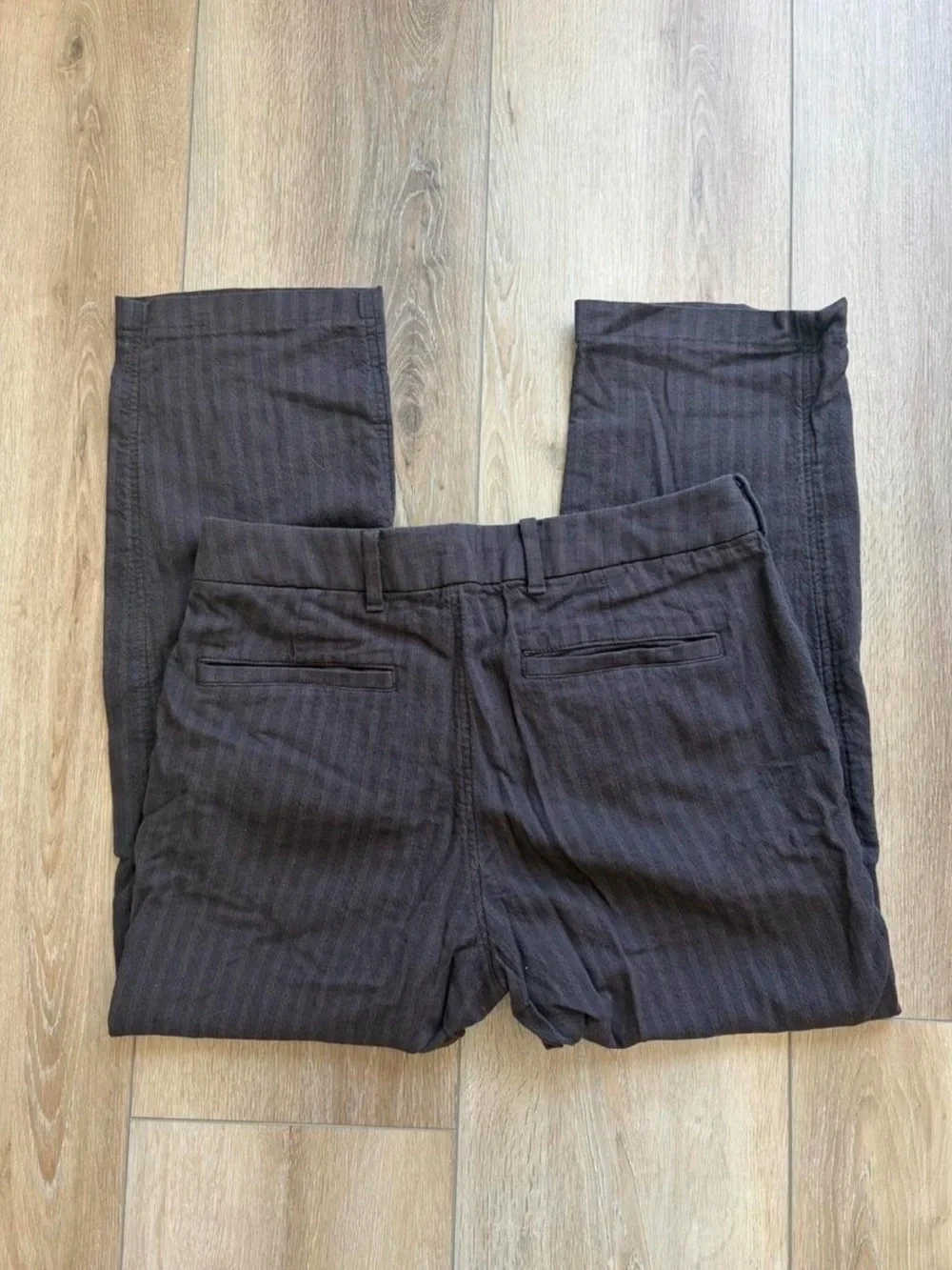 Abercrombie & Fitch Dark Brown Pinstripe Chinos